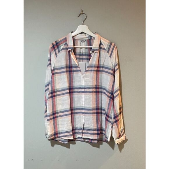 RAILS Natalie Linen Blend Plaid Shirt. - Picture 5 of 8
